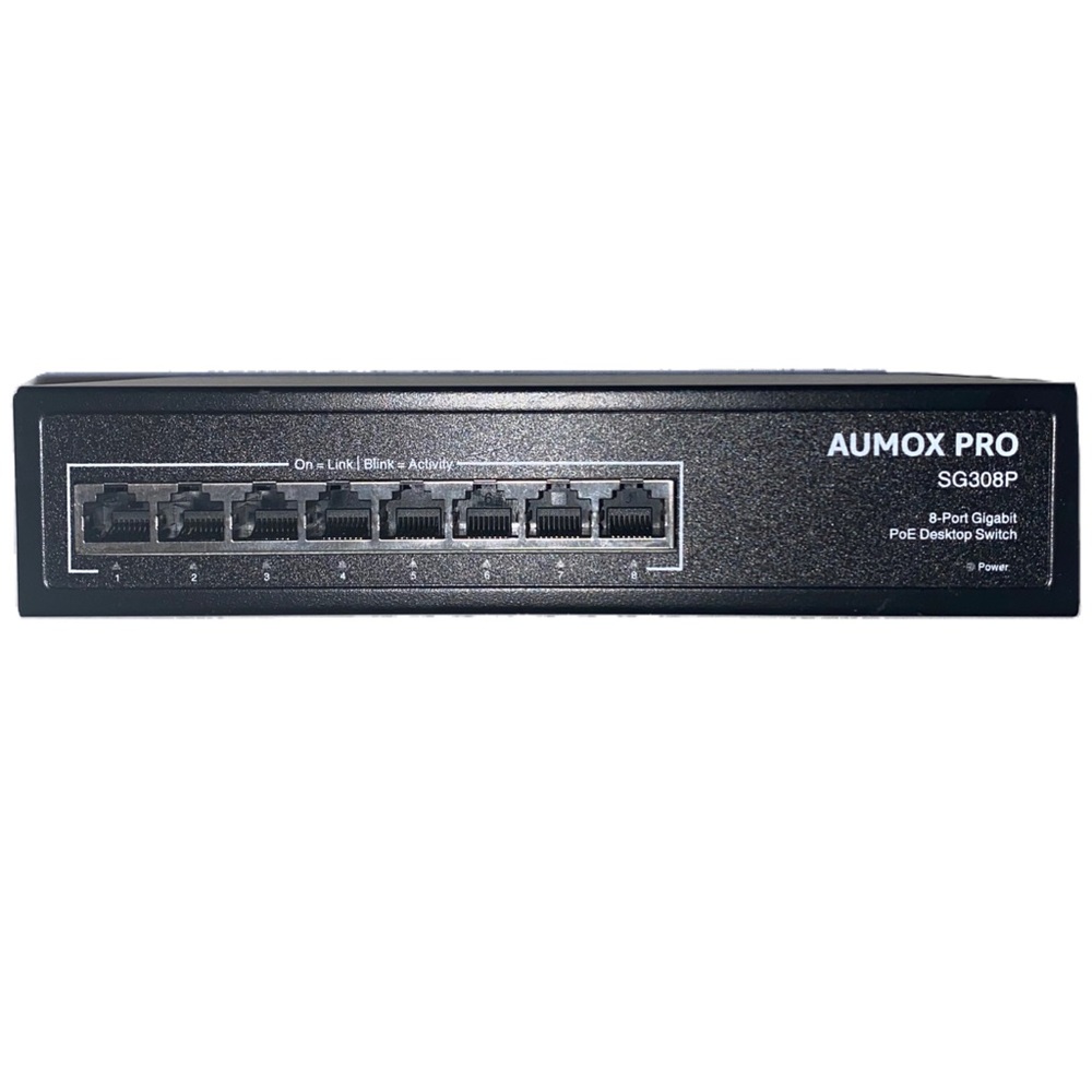 AUMOX PRO SG308P 8 Port Gigabit PoE Desktop Ethernet Switch 120W 802.3af/at